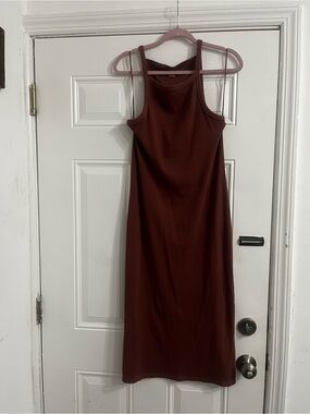 Old Navy Sleeveless Midi Dress - Deep Rust